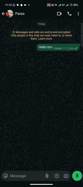 Screenshot of WhatsApp chat with emoji reactions